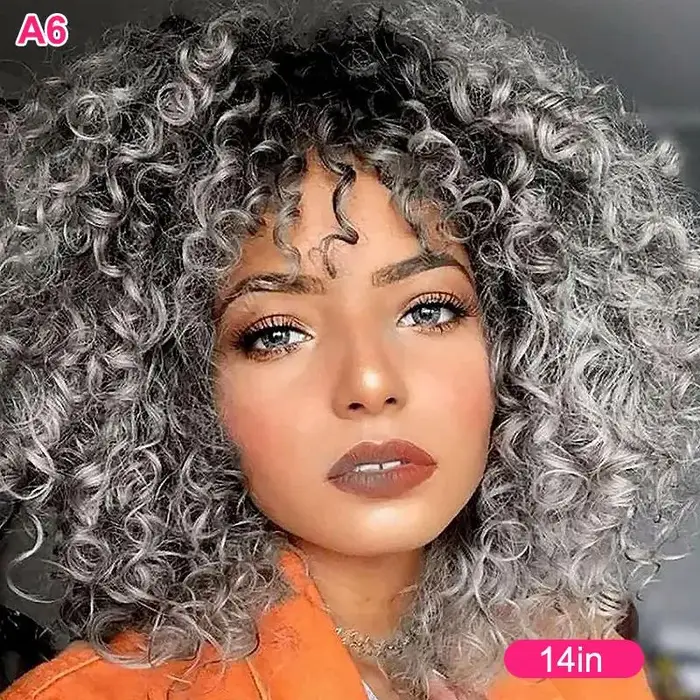 Extensions de cheveux synthétiques bouclés de 14 pouces