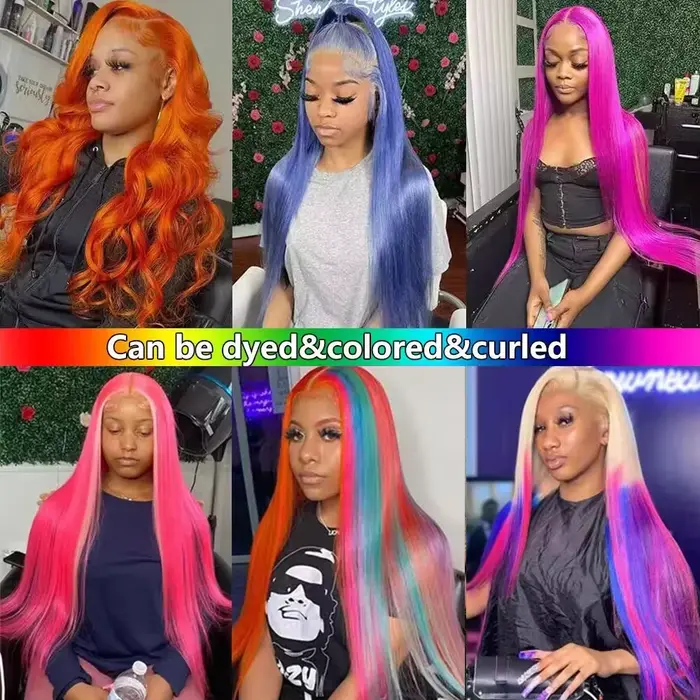 Perruque Lace Frontal Wig brésilienne naturelle, cheveux lisses, blond 613 HD, 13x6, 13x4, transpare