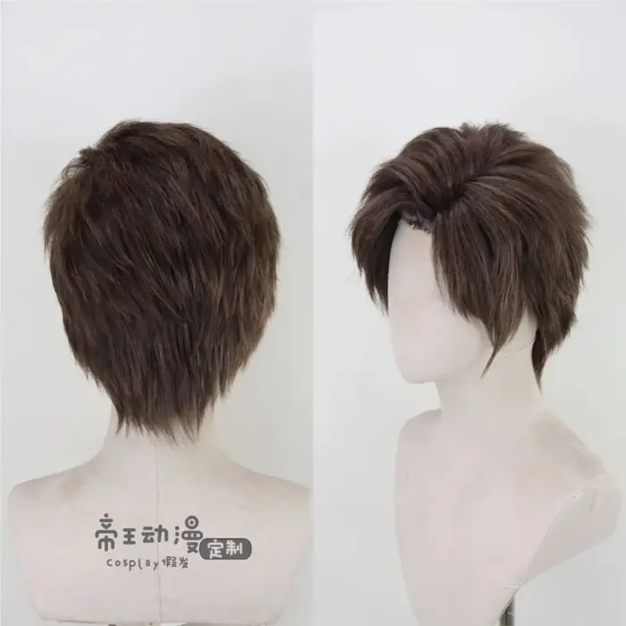 Perruque de cosplay Re9 REQ Leon pour homme
