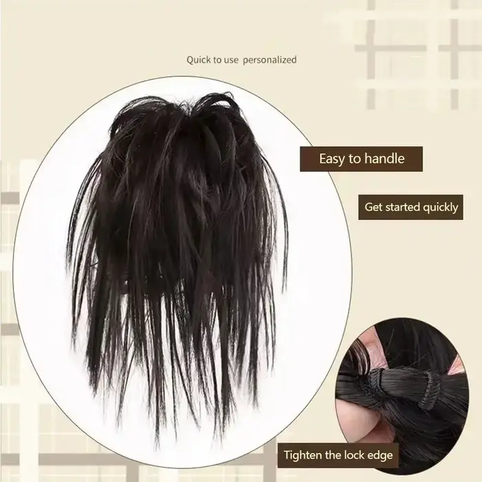 Perruque pince à cheveux moelleux naturel augmenter le Volume