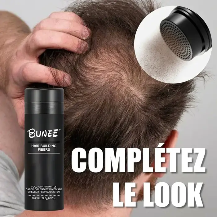 BUNEE Fiber capillaire 27,5 g – Application en 5 secondes, volume et épaisseur instantanés, couvertu