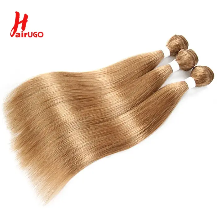 HairUGo # 27 Extensions de cheveux humains blond miel tissage