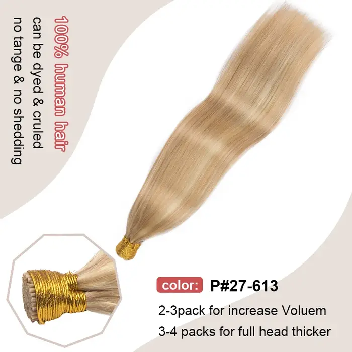 Extensions de cheveux à pointe plate
