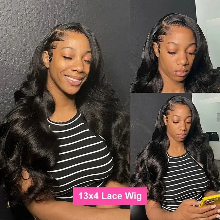 Perruque Body Wave sans colle cheveux humains prêt à porter 5x5 Hd dentelle fermeture perruque vague