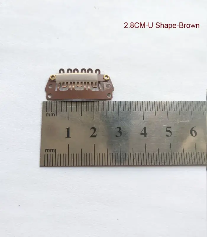 50pcs 2.3cm-3.6cm couleur marron noir perruque Clips Snap Clip pour Extension de cheveux