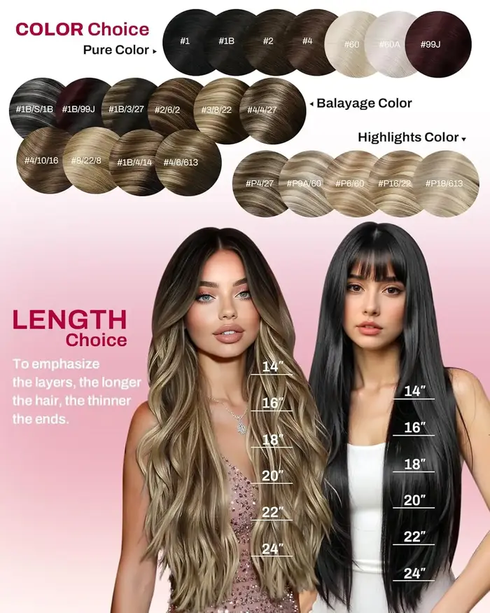 Moresoo-Extensions de cheveux à clipser