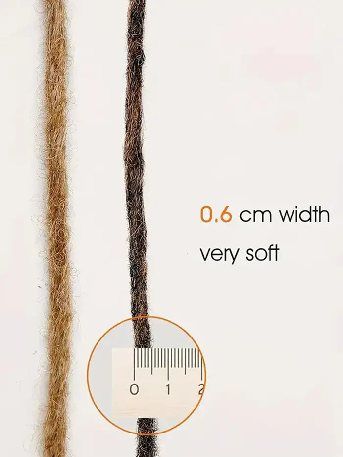 Extensions à clipser pour dreadlocks droits de 24 po | 10 brins | Cheveux synthétiques fins et doux | Look naturel |