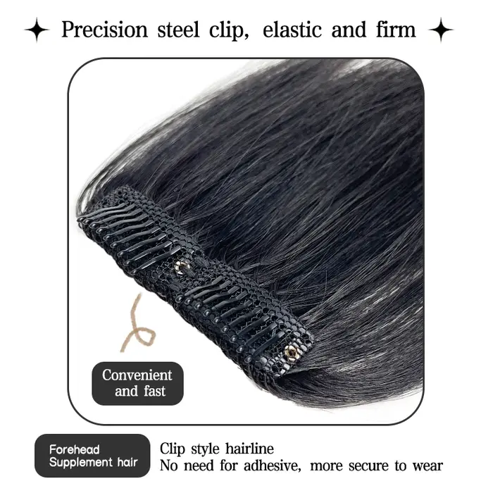 100% cheveux humains hommes 10cm