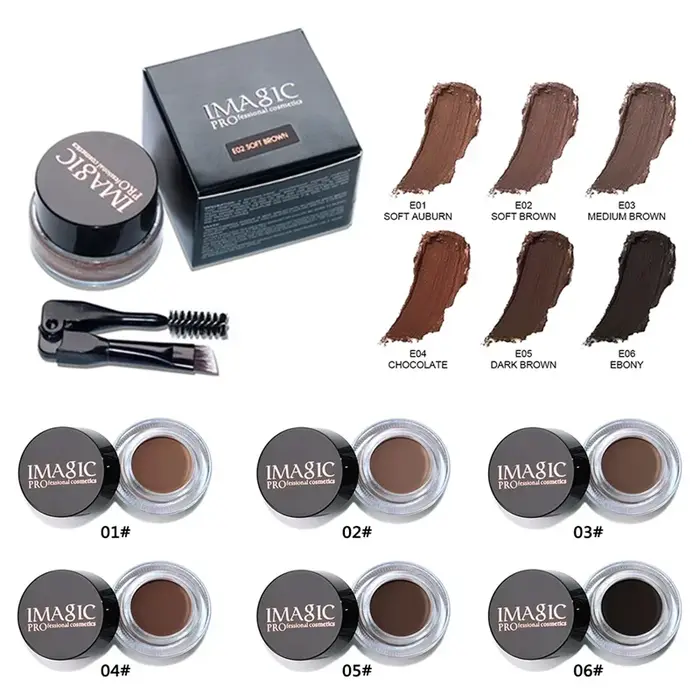 Gel Sourcils Professionnel 6 Couleurs