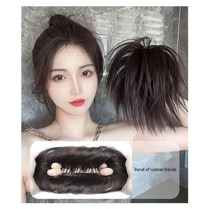 Perruque pince à cheveux moelleux naturel augmenter le Volume