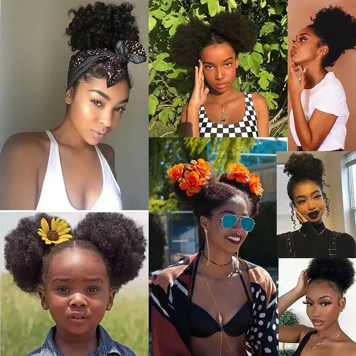 Postiche chignon afro synthétique bouffante courte pour femmes blondes, postiche chignon bouclé, queue de cheval Wstring de proximité, extensions de cheveux à pince Updo Kinky