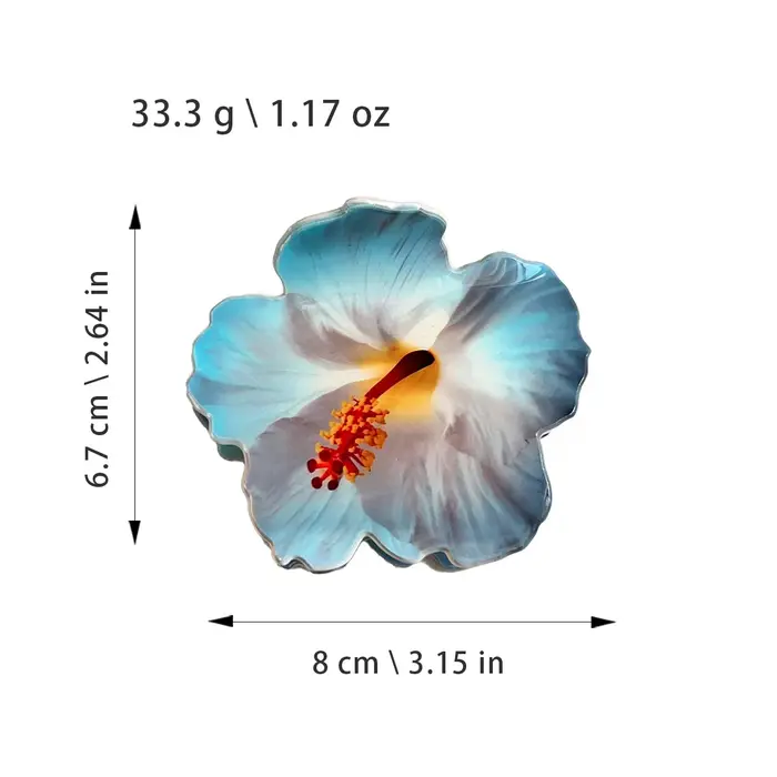 Pince à cheveux fleur d'hibiscus pour femme