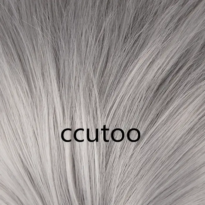 Perruque de Cosplay synthétique Vergil pour hommes, cheveux courts gris argenté, lisses au dos, résistants à la chaleur + bonnet de perruque
