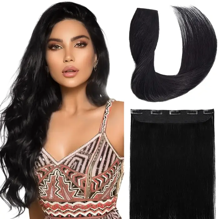 Extensions de cheveux à clipser en cheveux humains naturels