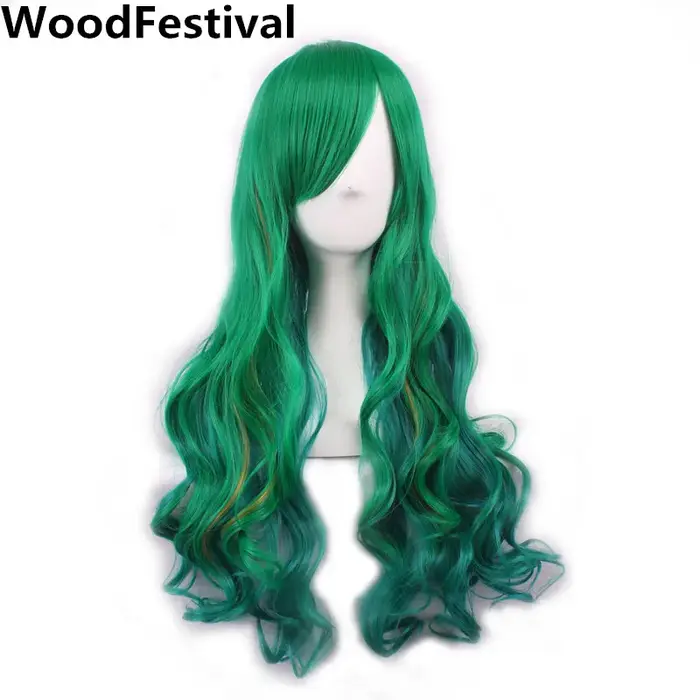 Perruque de Cosplay verte