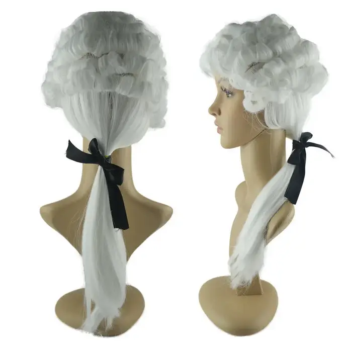 Halloween Festival fête Performance accessoires juge Cosplay perruque blanche Anime Cosplays carnaval perruques 2026