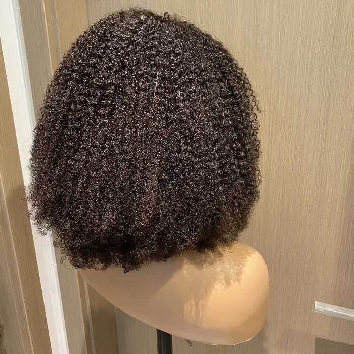 Perruque Brésilienne de Cheveux Naturels Crépus et Bouclés