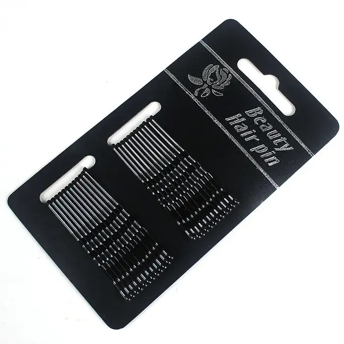 Épingles à cheveux ondulées noires pour femmes et filles, barrettes en métal, pinces à cheveux invis