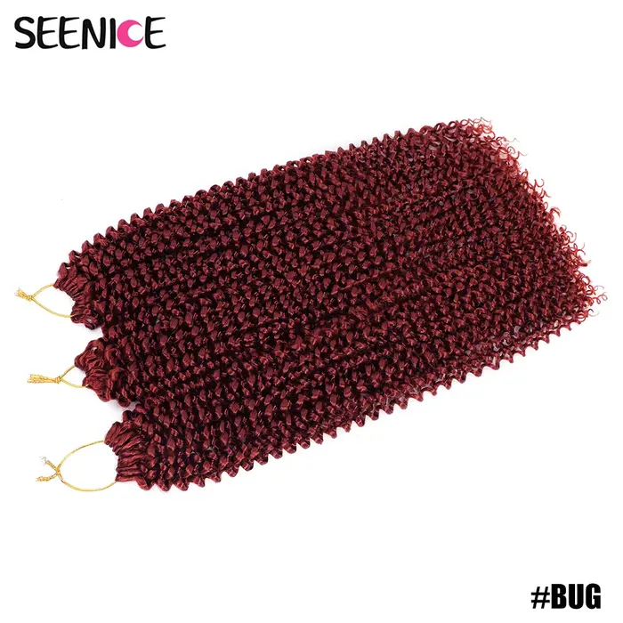 Extensions de Tresses Synthétiques au Crochet pour Femme, Boucles Afro Ondulées, Crépues, Bouclées, 