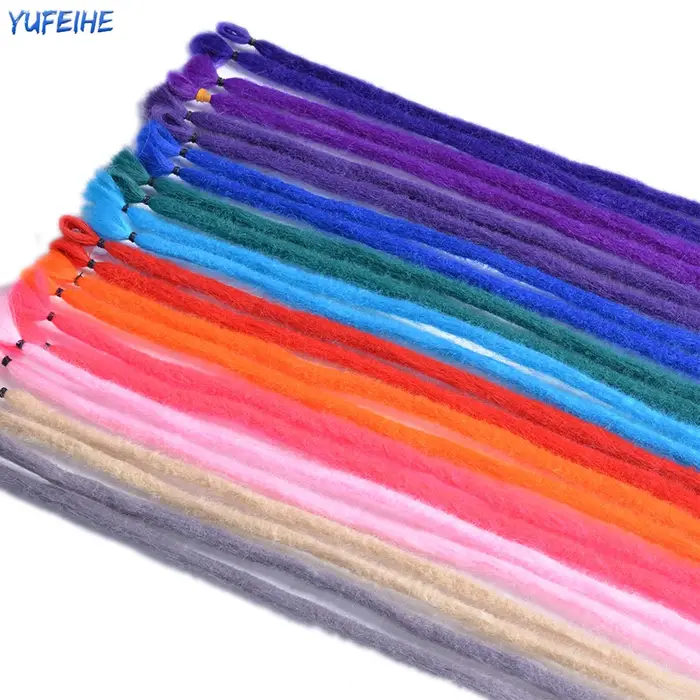 Extensions de Dreadlock Synthétiques Faites à la Main