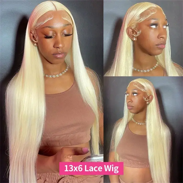 Silkwave 613 Hd dentelle frontale perruque 13x6 perruques de cheveux humains couleur Blonde droite 1