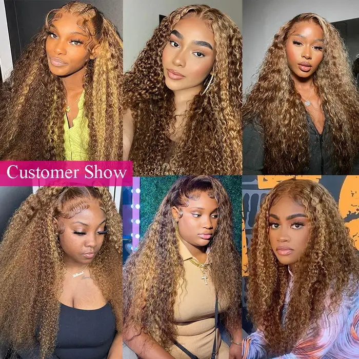 Perruque Lace Wig brésilienne bouclée ondulée
