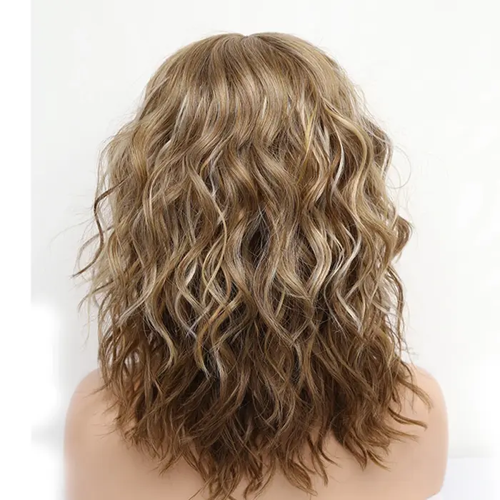 Amir-Perruque Bob Synthétique Courte avec Frange Latérale Naturelle pour Femme