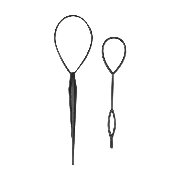 1 ensemble (2 pièces) queue de cheval boucle en plastique outils de coiffure Simple magique cheveux 