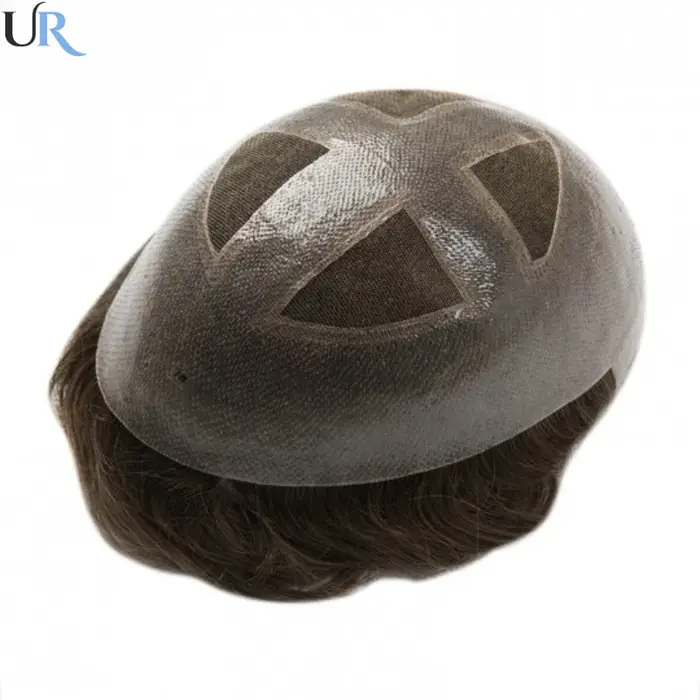 Douglas toupet perruques pour hommes respirant dentelle PU postiches mâle cheveux prothèse