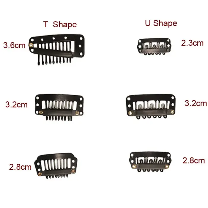 30 pièces 2.3 cm-3.6 cm pinces d'extension de cheveux