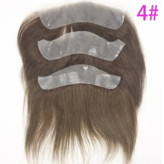 Postiche frontale pour femmes Extensions de cheveux humains front délié PU peau Toppers