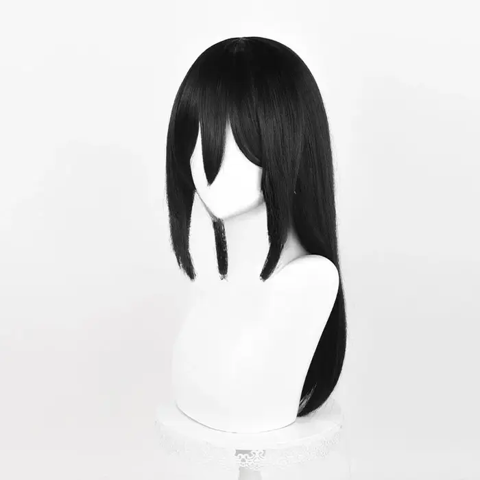 Perruque de Cosplay synthétique Titan Mikasa Ackerman pour femmes noires