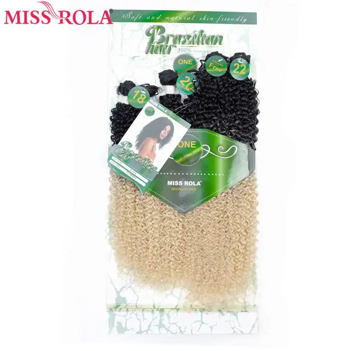 Miss Rola-Extensions de cheveux bouclés synthétiques, faisceaux de cheveux ombrés, tissages de cheve