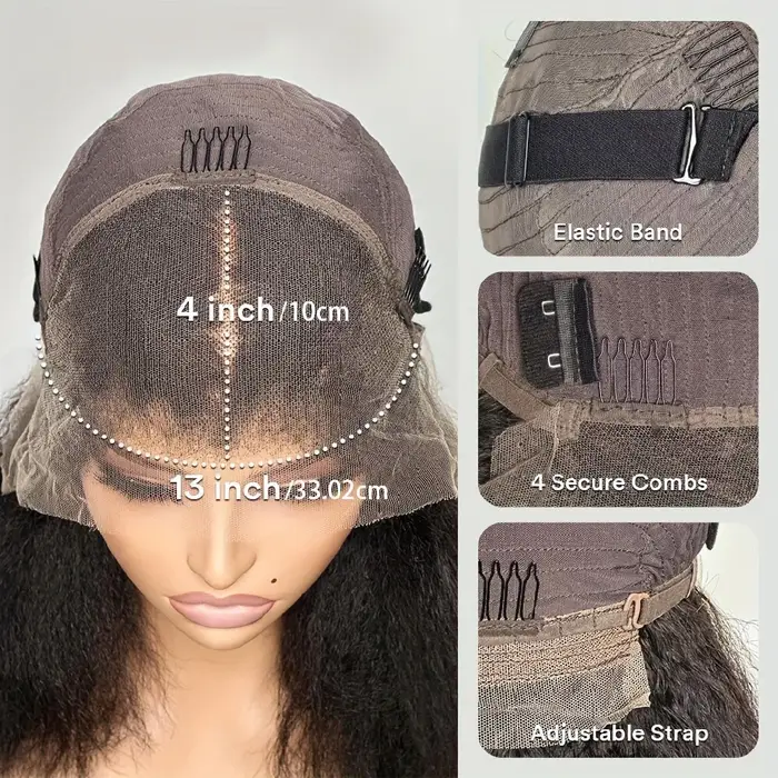 250% densité sans colle Afro bouclés perruques cheveux humains court crépus