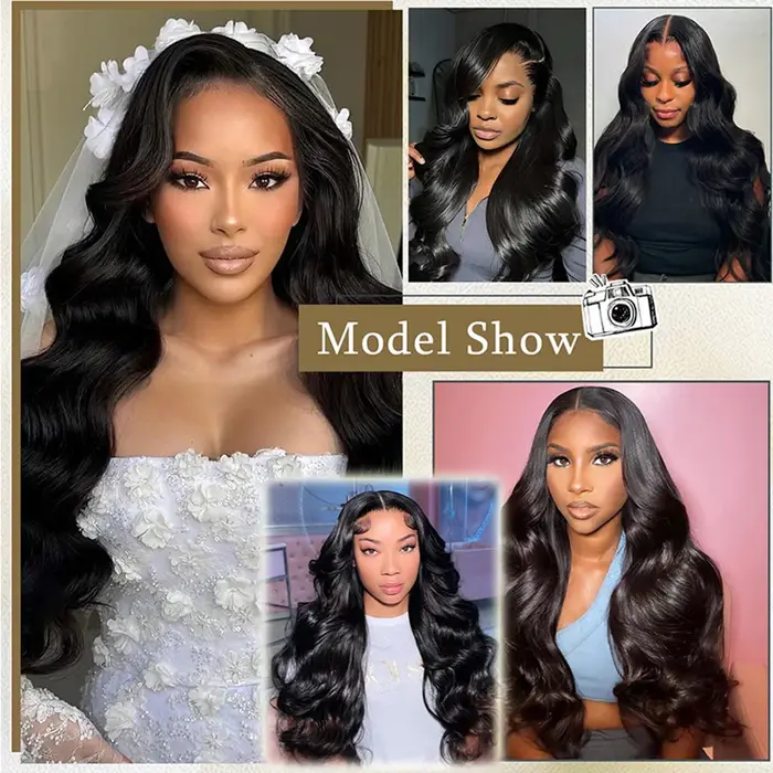 Perruque Lace Front Wig Body Wave brésilienne naturelle