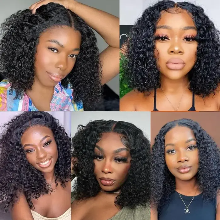 Perruques sans colle en cheveux humains