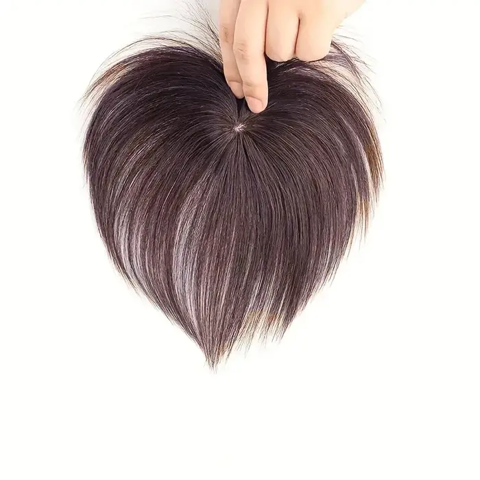 100% vrais cheveux humains Topper pour les femmes postiche brune droite pour le Volume léger remplacement