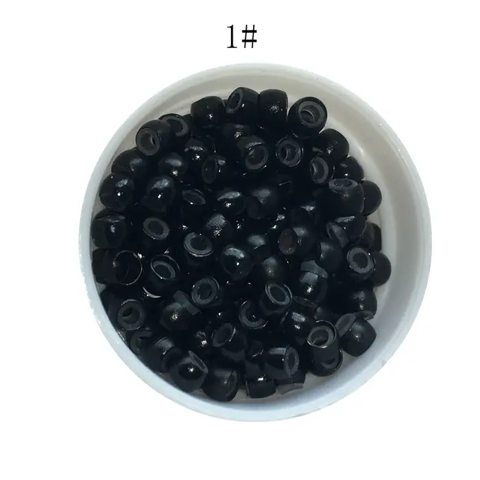 3000 pièces/lot, anneaux nano en silicone noir de 2,9 mm, micro-perles pour extensions de cheveux na