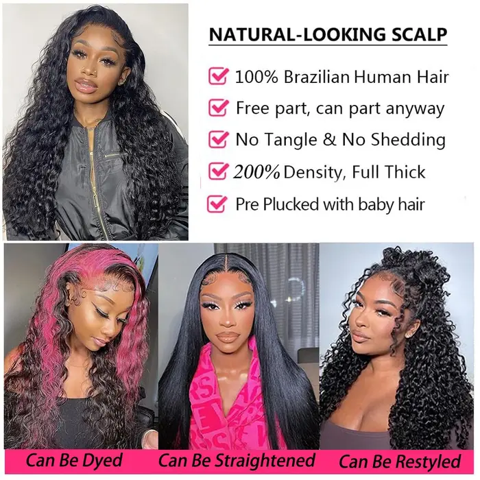 Perruques cheveux humains perruque livraison 3 jours france deep waves wig