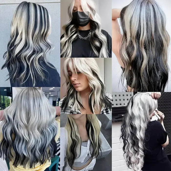 Extensions de Cheveux Synthétiques Colorés à réinitialisation