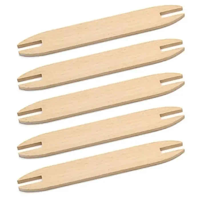 E8BD 5PCS Sticks tissage en bois 6 pouces 11,8 pouces tissage long