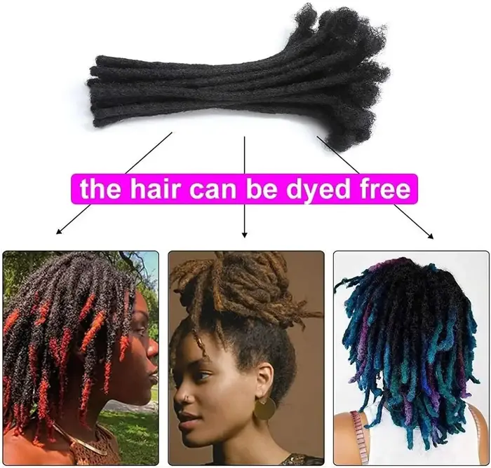 Extensions de dreadlocks en cheveux humains