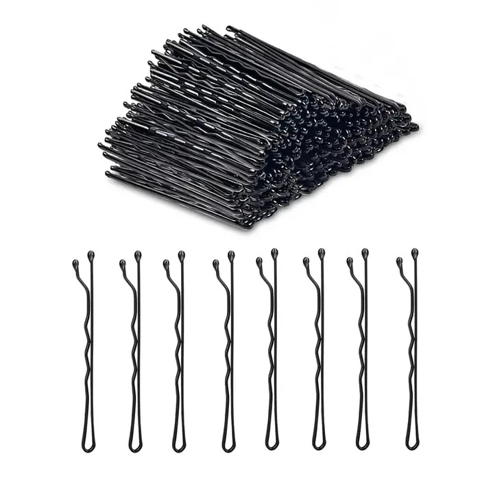 Épingles à cheveux noires ondulées de qualité supérieure