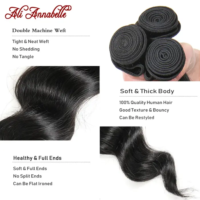 Tissage en lot Loose Wave brésilien 100% naturel – ALI ANNABELLE