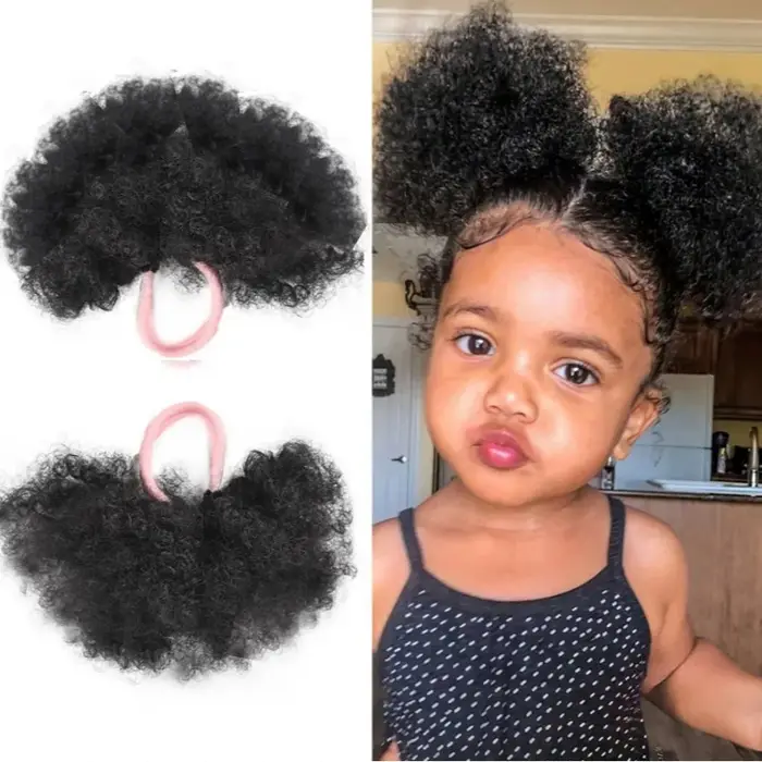 Accessoires pour cheveux queue de cheval pour enfants africains