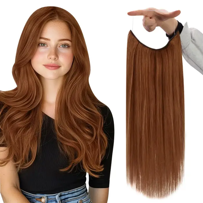 Extensions de ligne de poisson de cheveux humains une pièce 12-26 pouces # 130 blond mis en évidence pour une couverture dimensionnelle du cuir chevelu