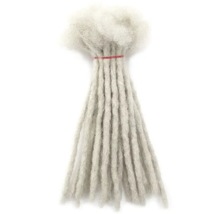 20 brins/paquet # Extensions de cheveux humains en gros gris clair
