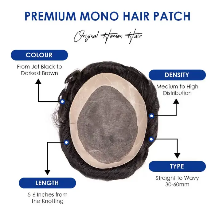 Prothèse capillaire mono pour homme
