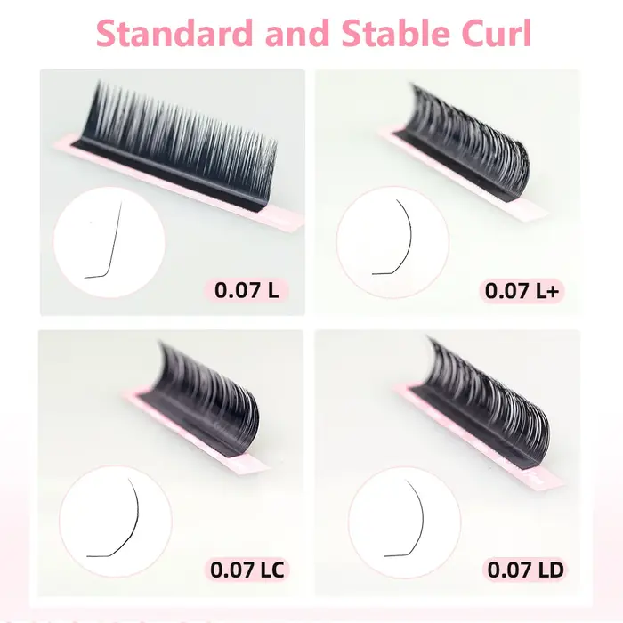 Extensions de cils en vison Qeelasee L L+ LC LD