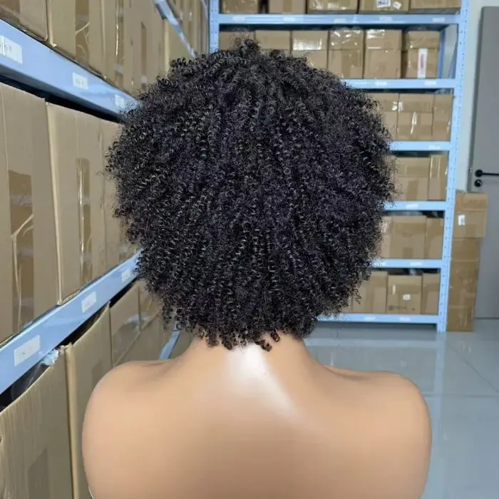 Perruque afro bouclée en cheveux humains de qualité supérieure